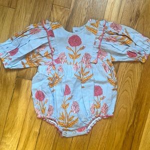 Pink Chicken Baby Romper Onesie Bubble